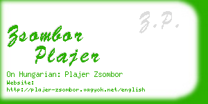 zsombor plajer business card